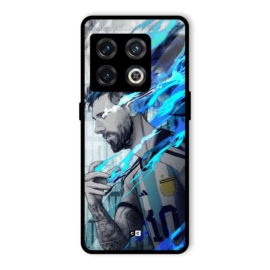 Electrifying Soccer Star Glass Back Case for OnePlus 10 Pro 5G