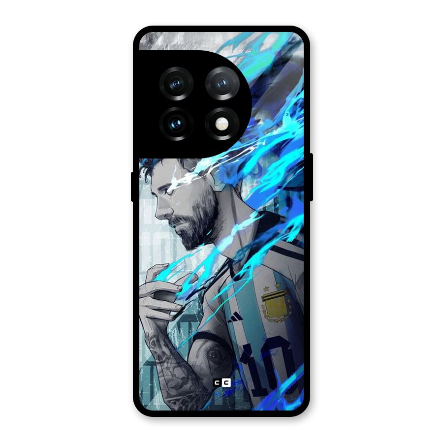 Electrifying Soccer Star Glass Back Case for OnePlus 11
