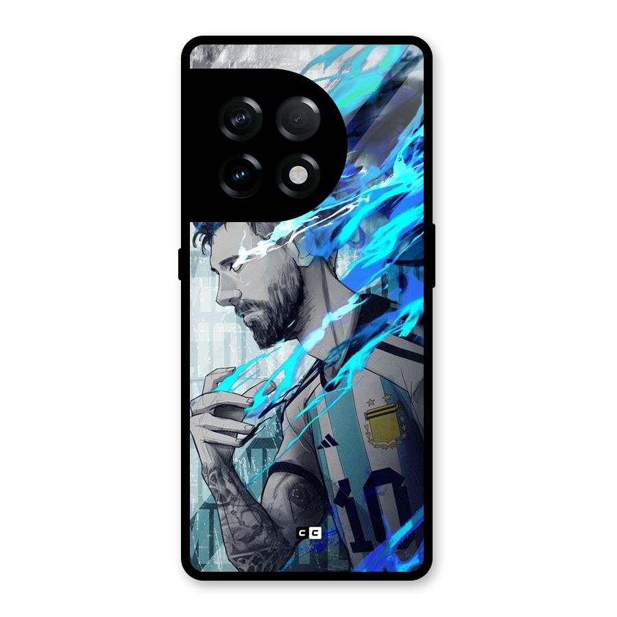 Electrifying Soccer Star Glass Back Case for OnePlus 11R