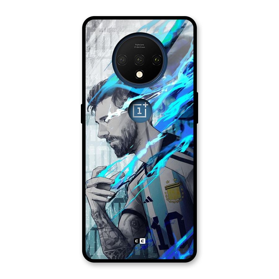 Electrifying Soccer Star Glass Back Case for OnePlus 7T