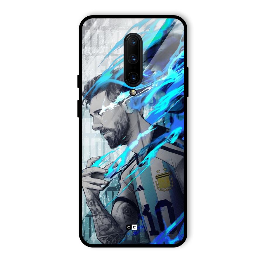 Electrifying Soccer Star Glass Back Case for OnePlus 7 Pro
