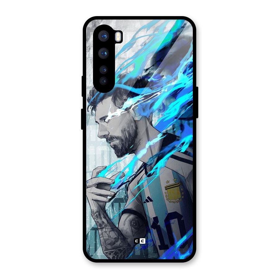 Electrifying Soccer Star Glass Back Case for OnePlus Nord