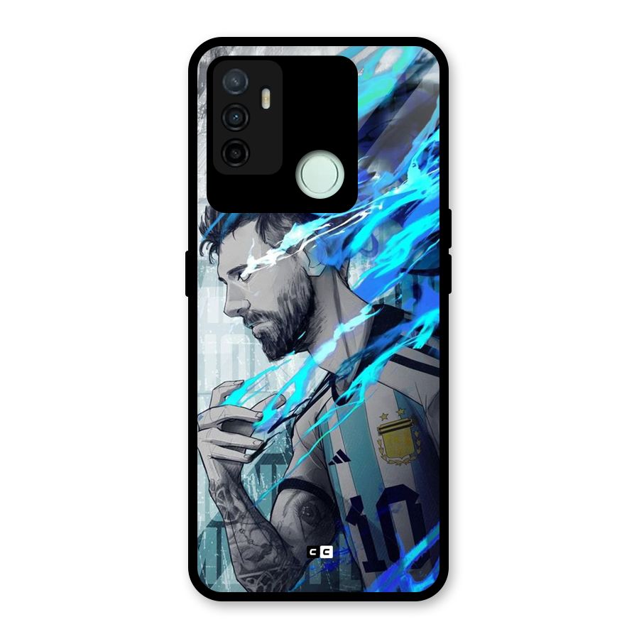 Electrifying Soccer Star Glass Back Case for Oppo A53