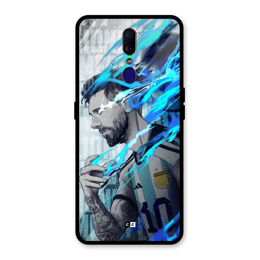 Electrifying Soccer Star Glass Back Case for Oppo F11