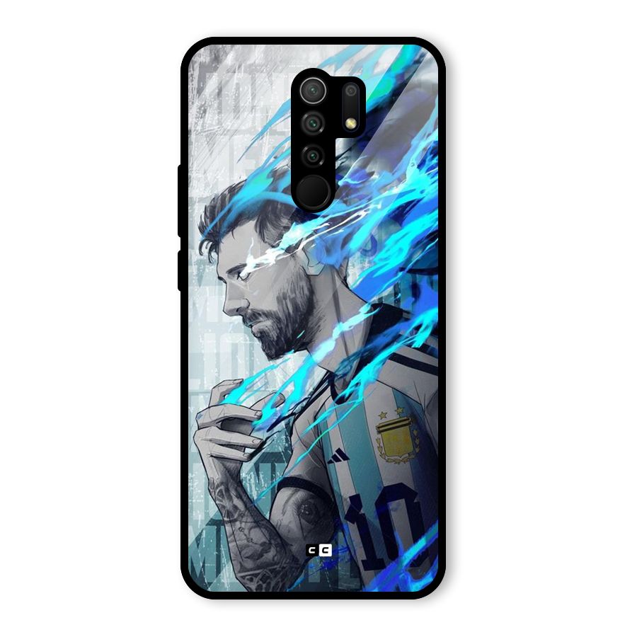 Electrifying Soccer Star Glass Back Case for Poco M2