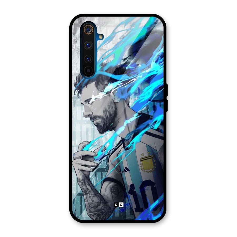 Electrifying Soccer Star Glass Back Case for Realme 6 Pro