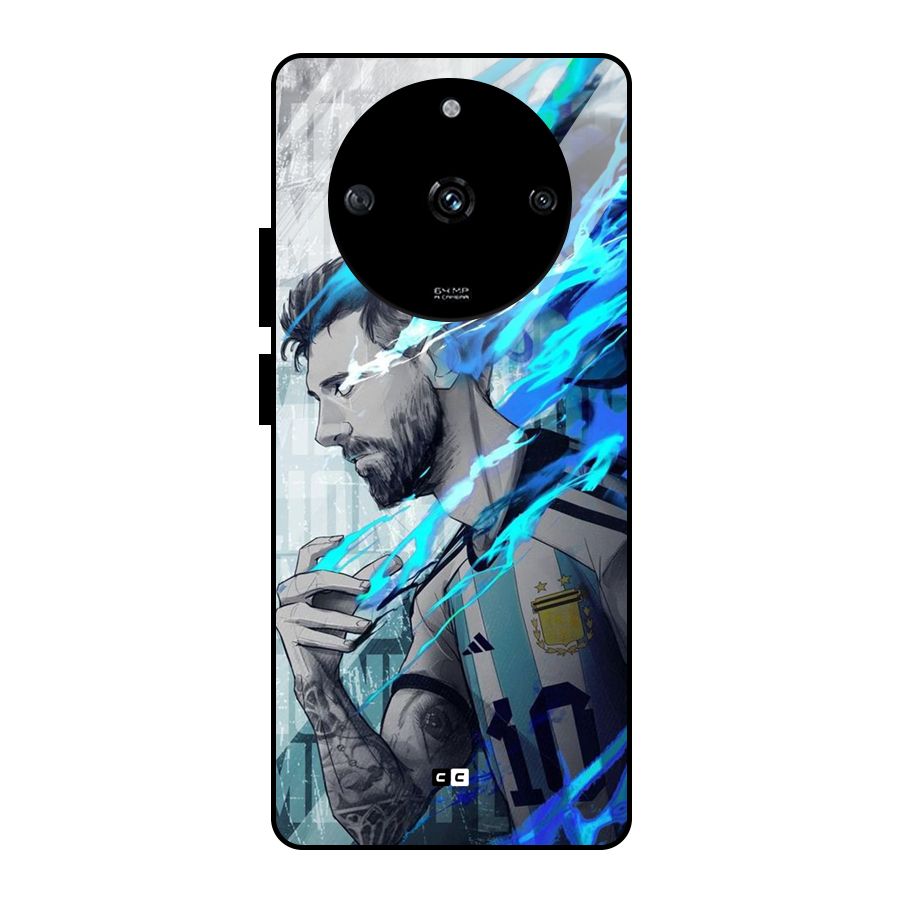 Electrifying Soccer Star Glass Back Case for Realme Narzo 60 5G