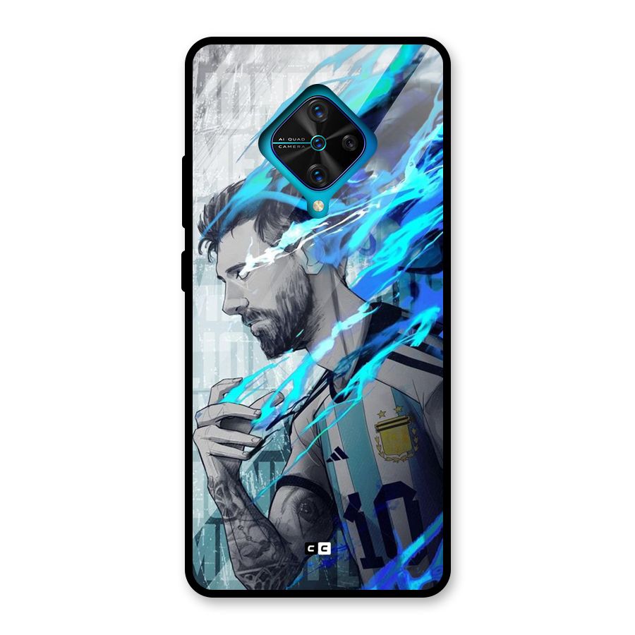 Electrifying Soccer Star Glass Back Case for Vivo S1 Pro
