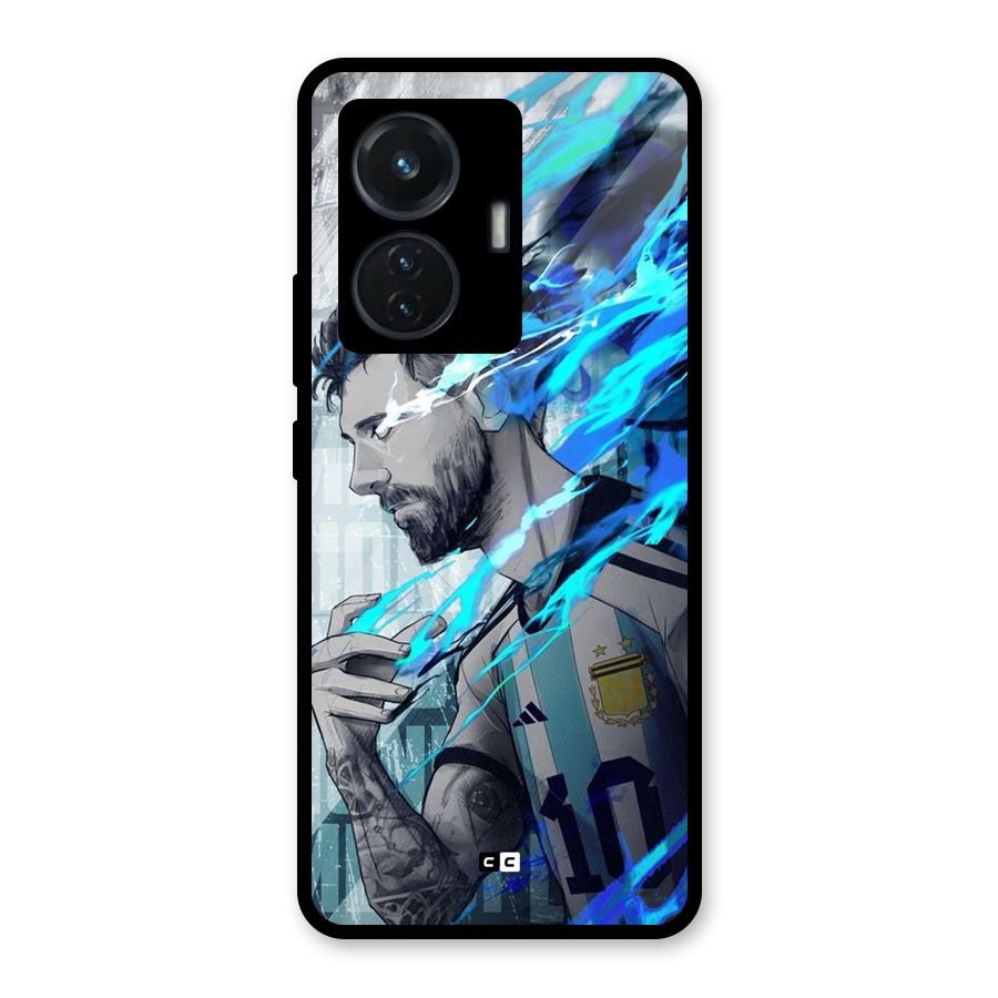 Electrifying Soccer Star Glass Back Case for Vivo T1 44W