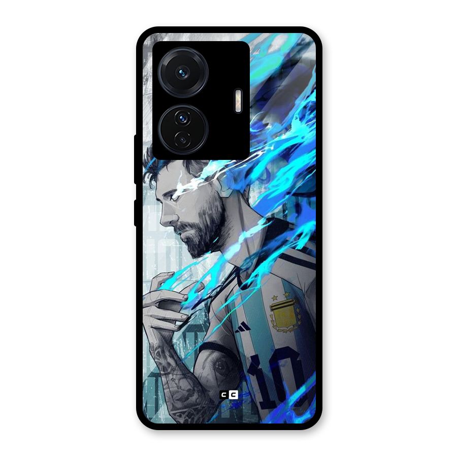 Electrifying Soccer Star Glass Back Case for Vivo T1 Pro