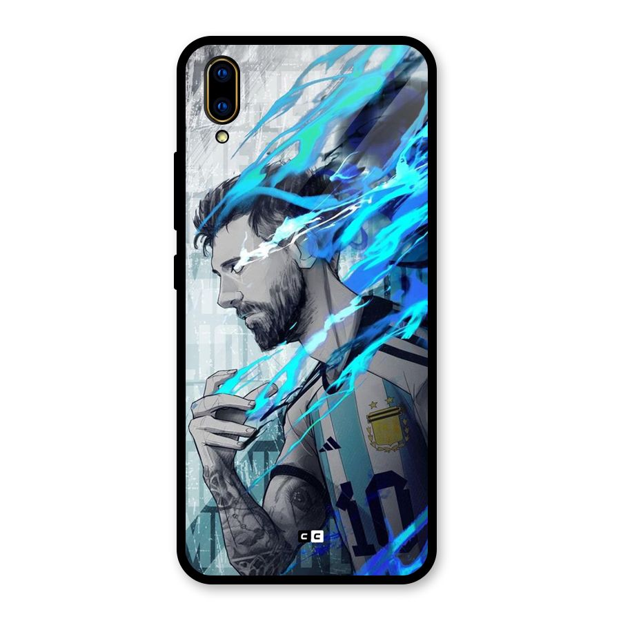 Electrifying Soccer Star Glass Back Case for Vivo V11 Pro