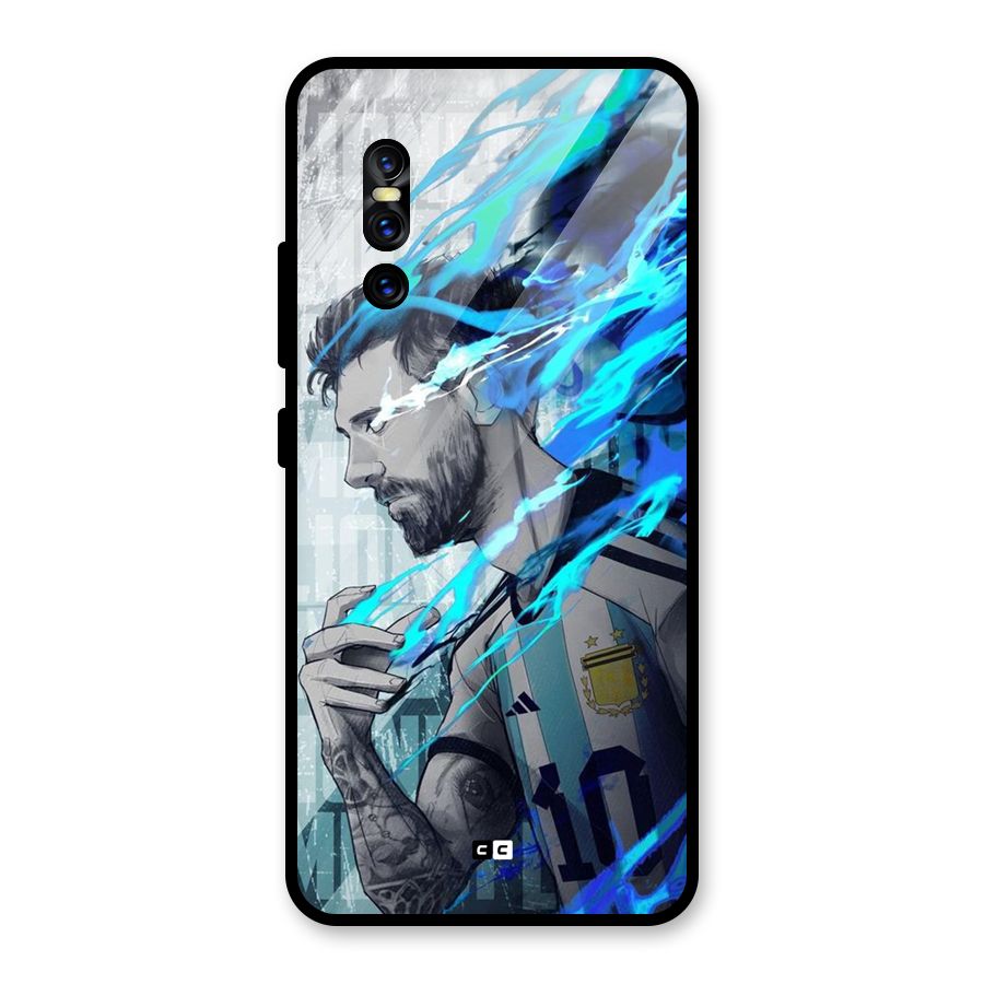 Electrifying Soccer Star Glass Back Case for Vivo V15 Pro