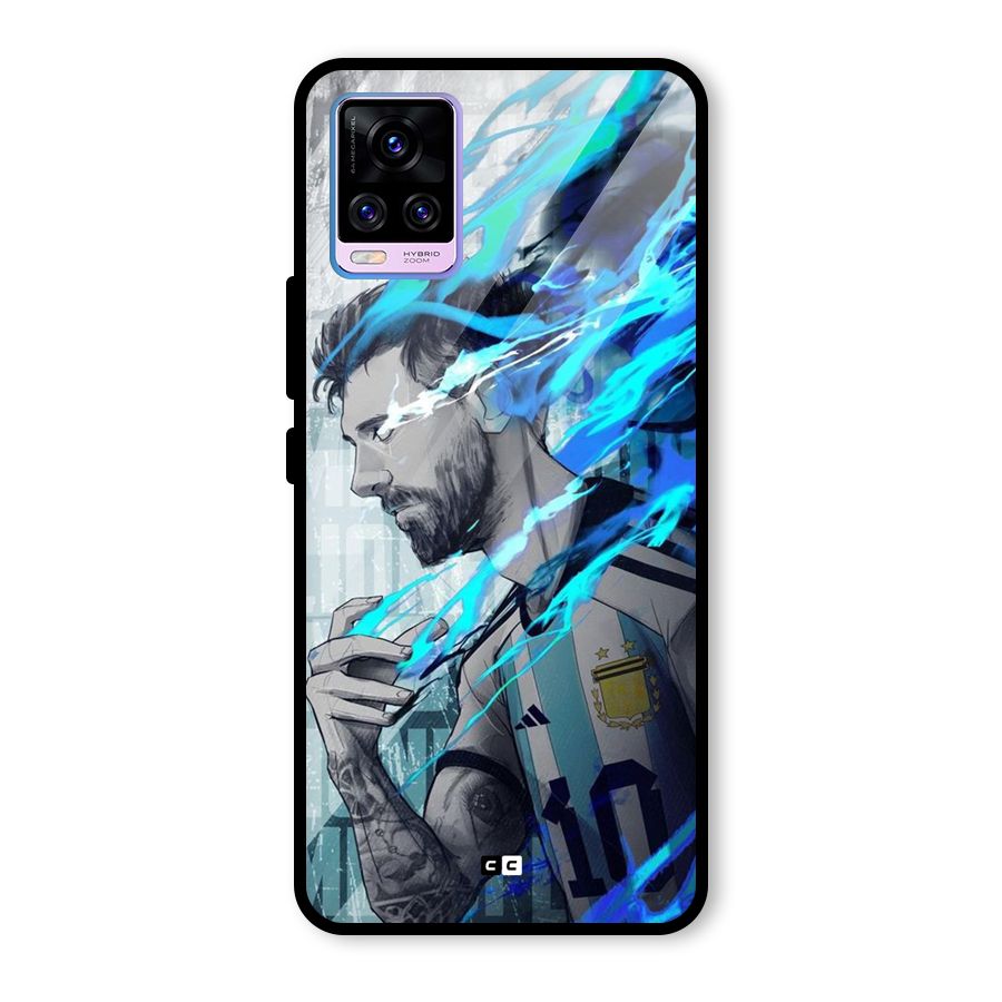 Electrifying Soccer Star Glass Back Case for Vivo V20 Pro