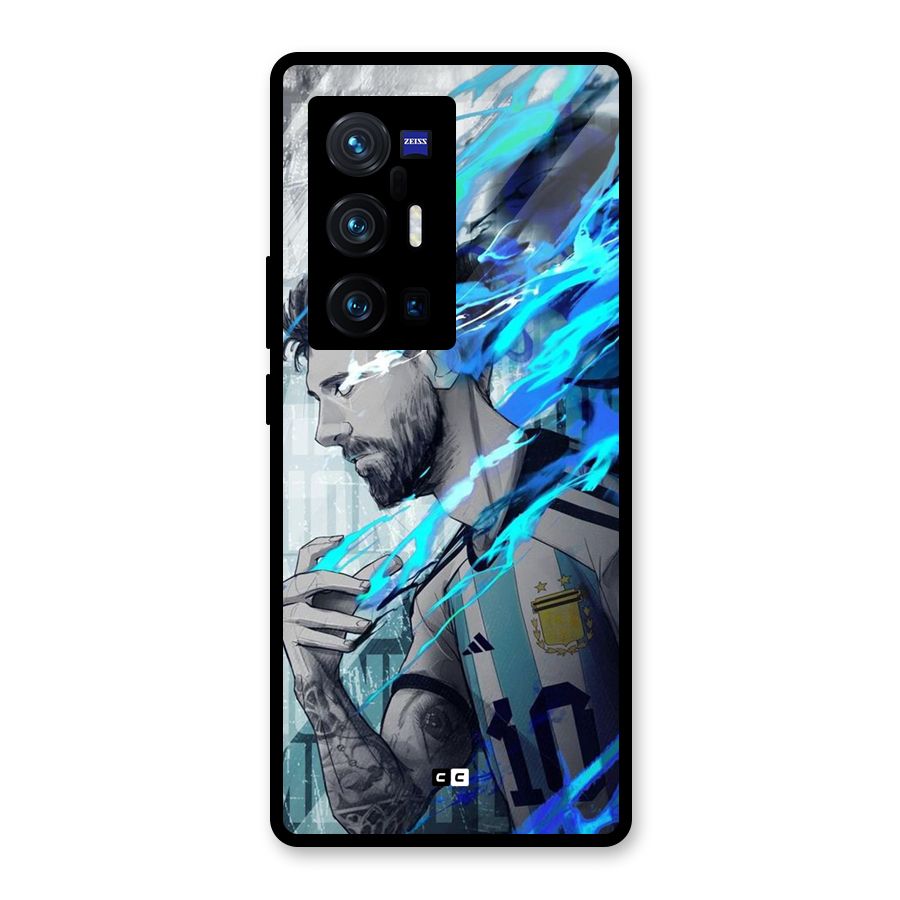 Electrifying Soccer Star Glass Back Case for Vivo X70 Pro Plus