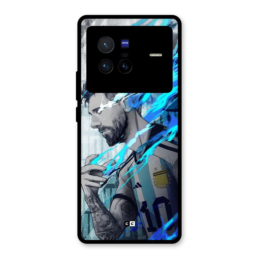 Electrifying Soccer Star Glass Back Case for Vivo X80