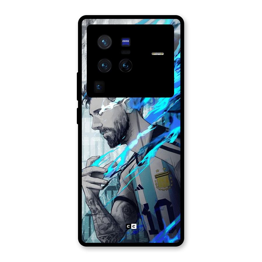Electrifying Soccer Star Glass Back Case for Vivo X80 Pro