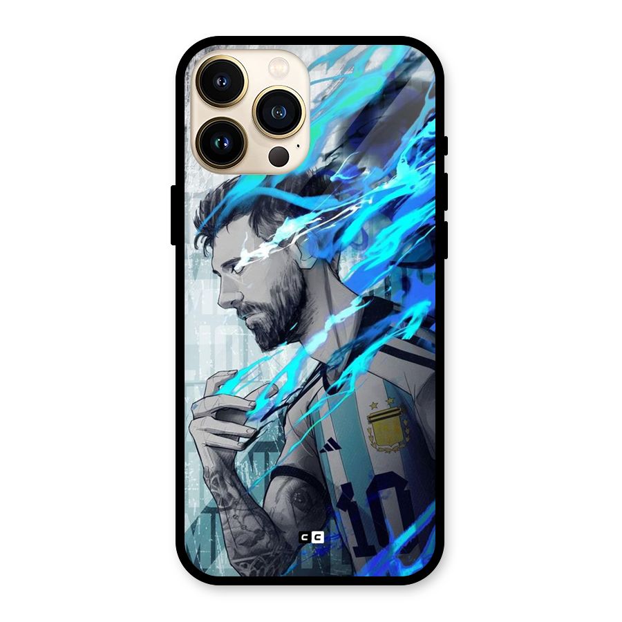 Electrifying Soccer Star Glass Back Case for iPhone 13 Pro Max