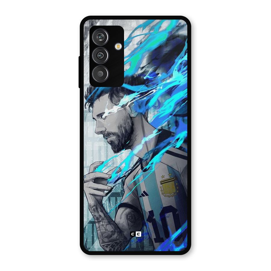 Electrifying Soccer Star Metal Back Case for Galaxy F13