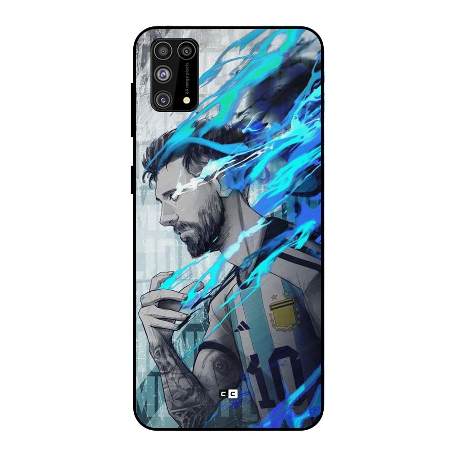 Electrifying Soccer Star Metal Back Case for Galaxy F41