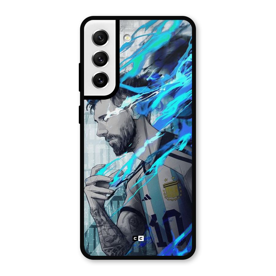 Electrifying Soccer Star Metal Back Case for Galaxy S21 FE 5G
