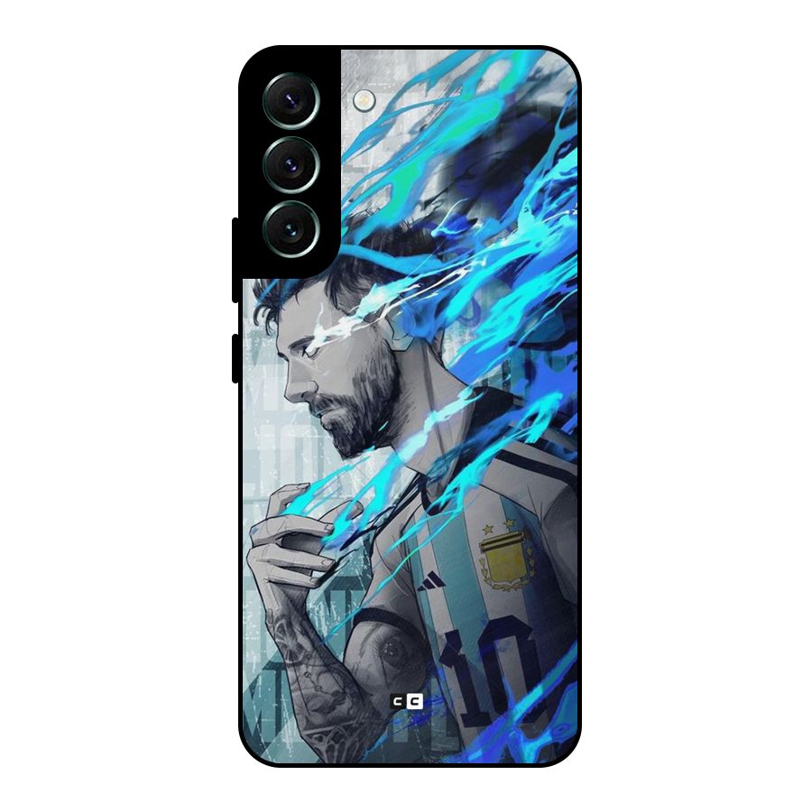 Electrifying Soccer Star Metal Back Case for Galaxy S22 Plus 5G