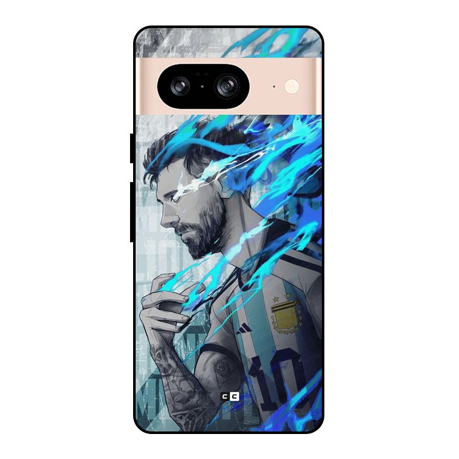 Electrifying Soccer Star Metal Back Case for Google Pixel 8
