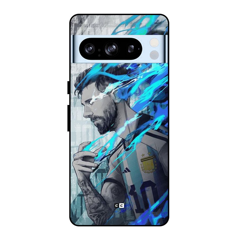 Electrifying Soccer Star Metal Back Case for Google Pixel 8 Pro