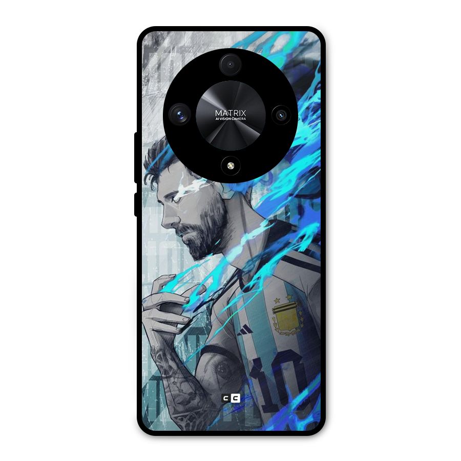 Electrifying Soccer Star Metal Back Case for Honor X9b