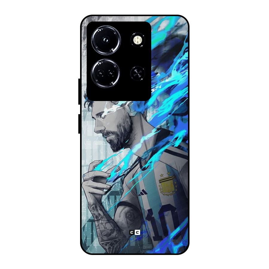 Electrifying Soccer Star Metal Back Case for Infinix Note 30 5G