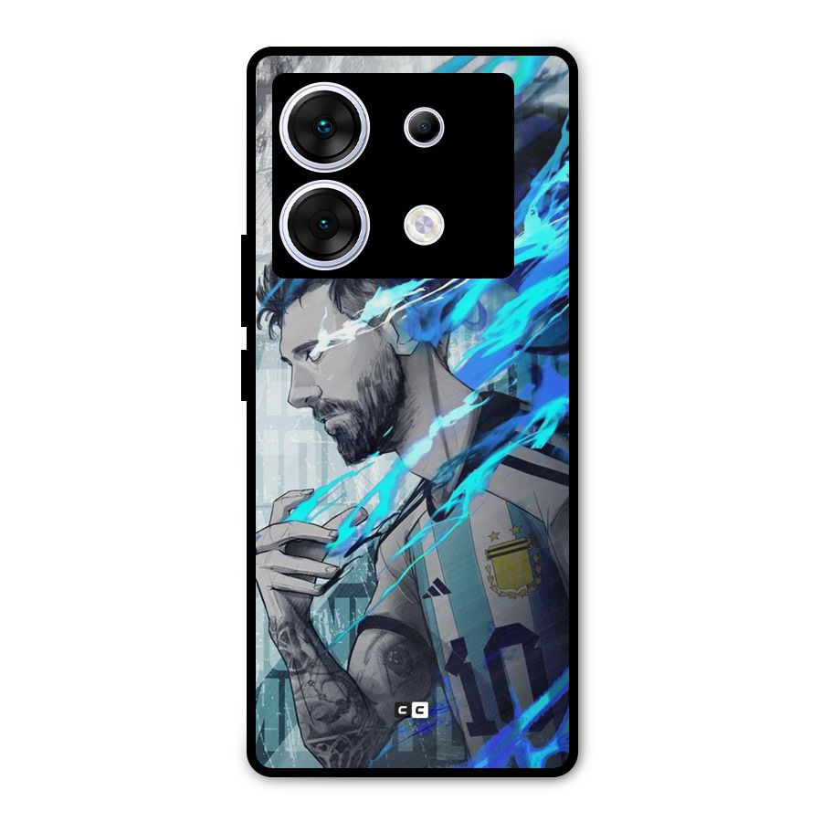Electrifying Soccer Star Metal Back Case for Infinix Zero 30 5G