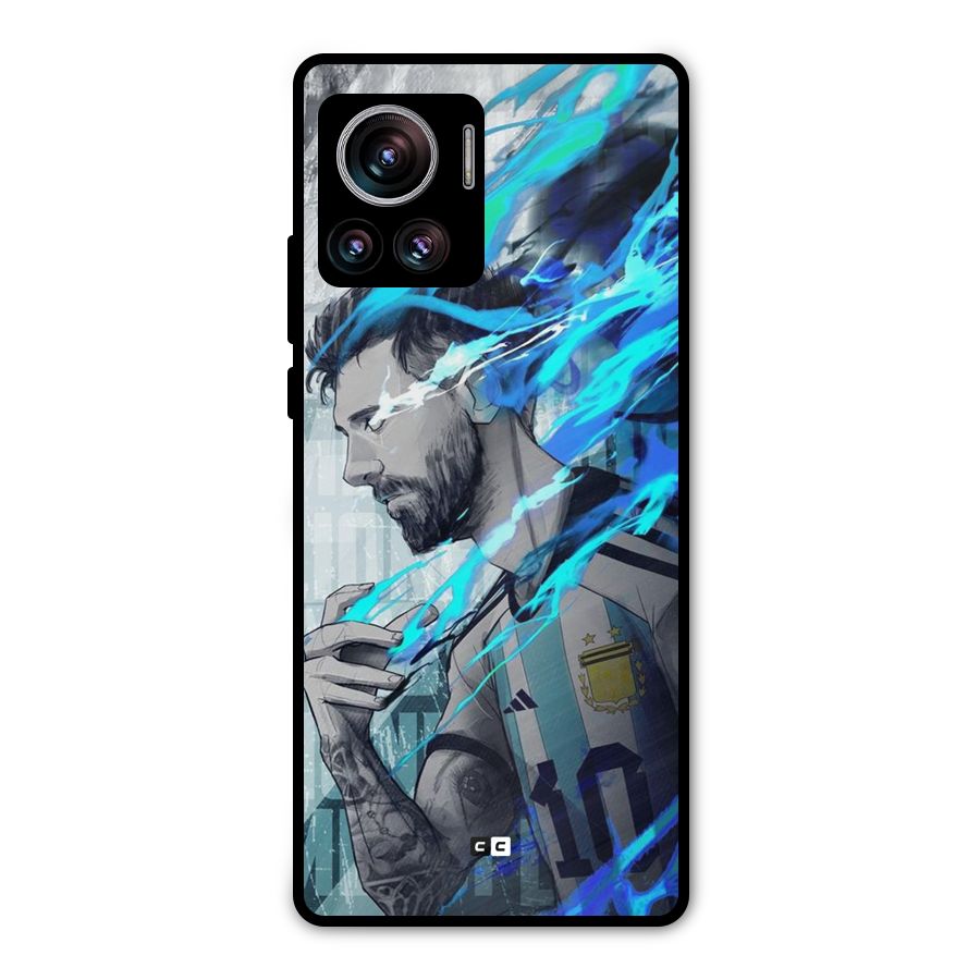 Electrifying Soccer Star Metal Back Case for Motorola Edge 30 Ultra
