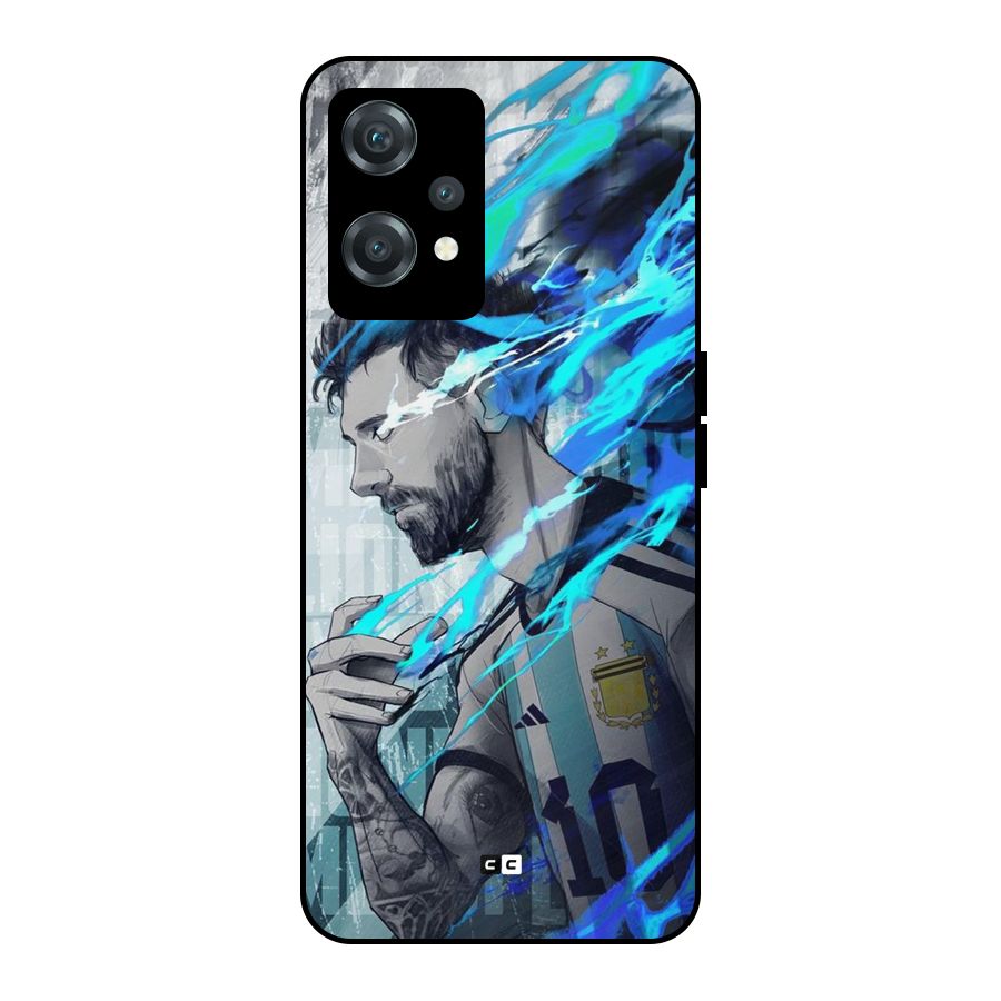 Electrifying Soccer Star Metal Back Case for OnePlus Nord CE 2 Lite 5G