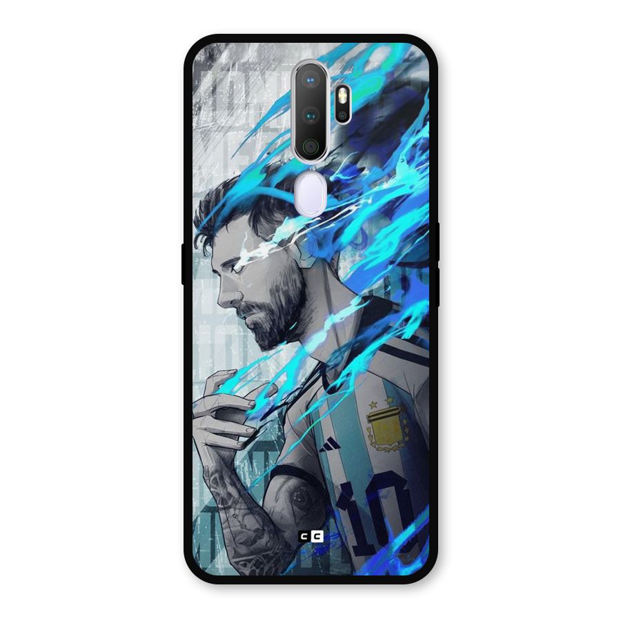 Electrifying Soccer Star Metal Back Case for Oppo A9 (2020)