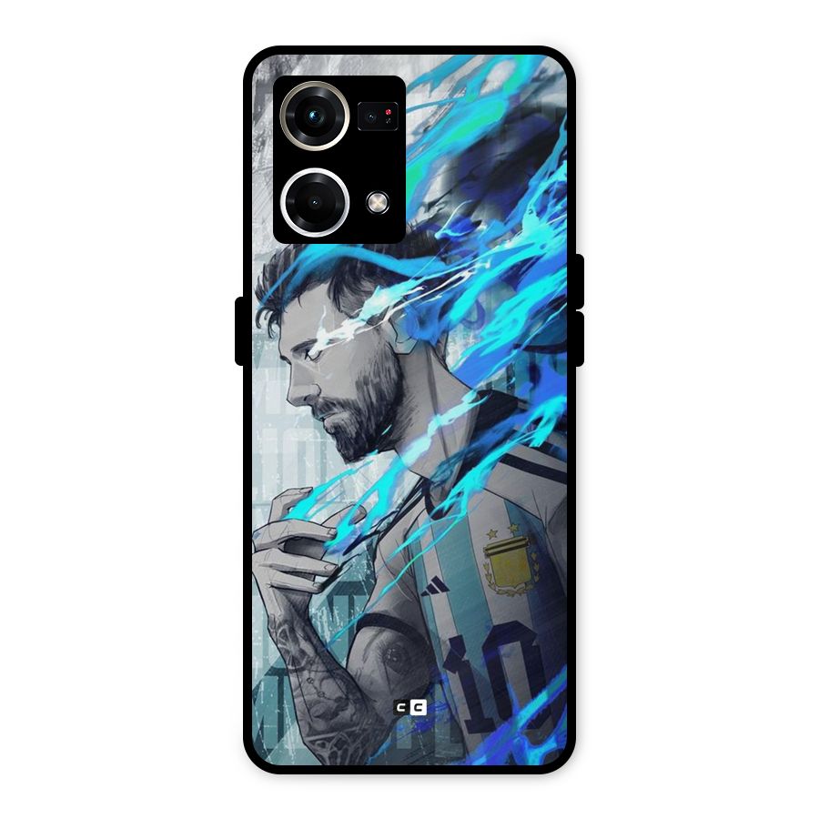 Electrifying Soccer Star Metal Back Case for Oppo F21 Pro 4G