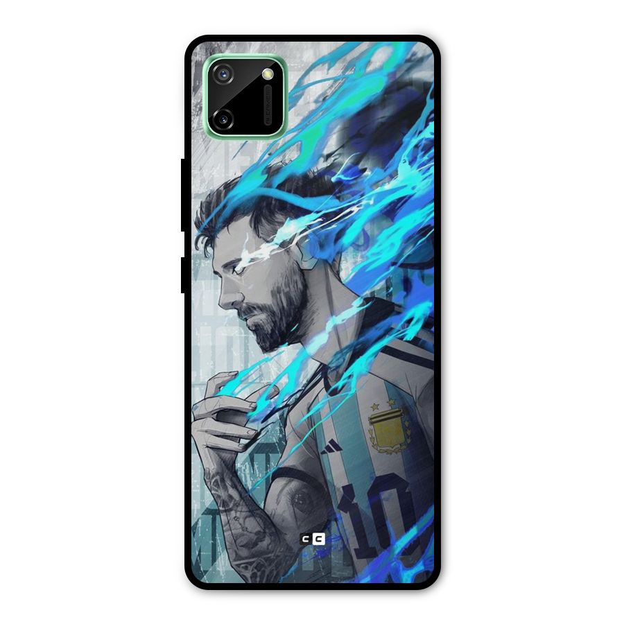 Electrifying Soccer Star Metal Back Case for Realme C11