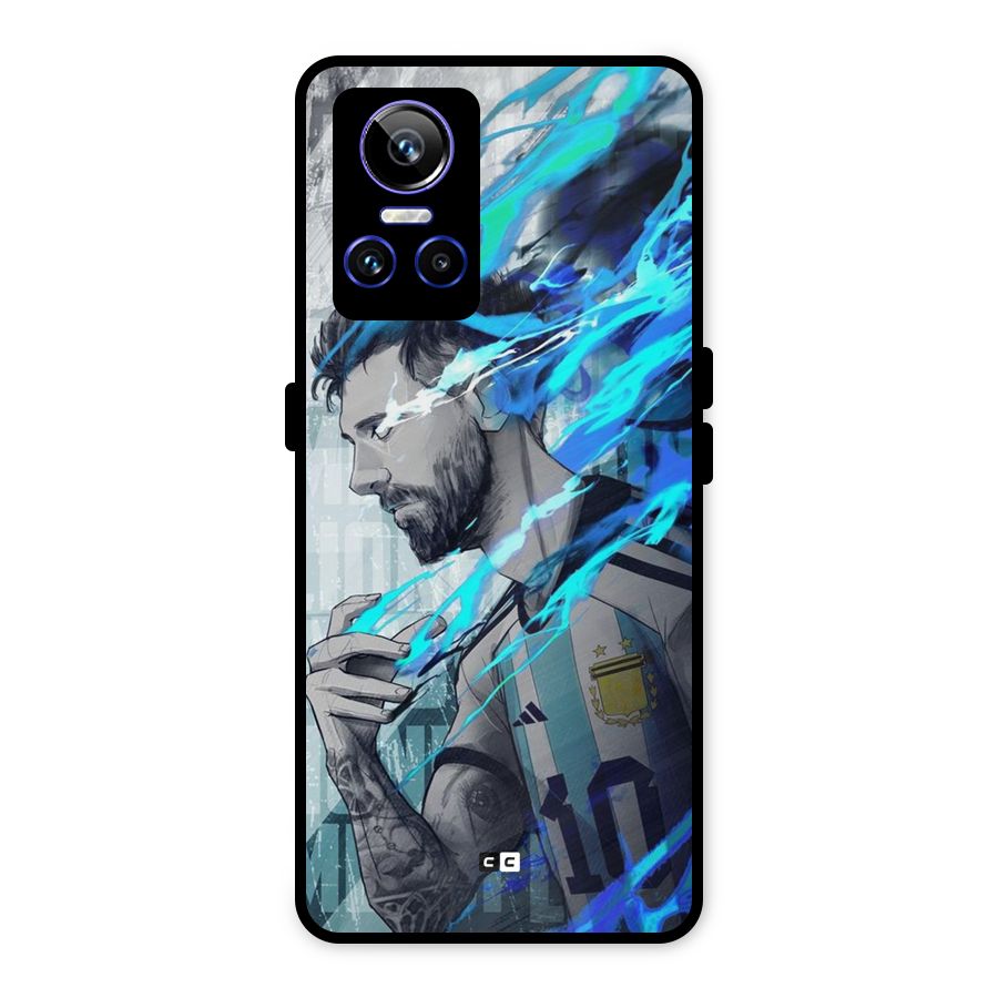 Electrifying Soccer Star Metal Back Case for Realme GT Neo 3