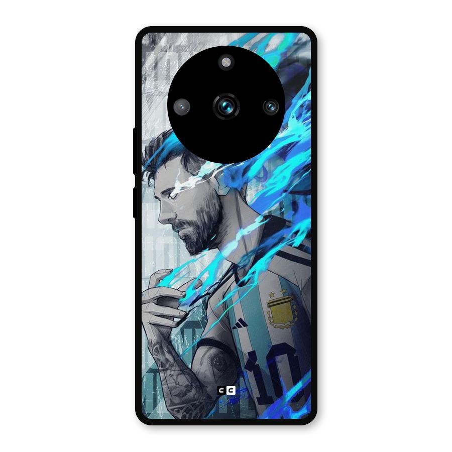 Electrifying Soccer Star Metal Back Case for Realme Narzo 60 Pro