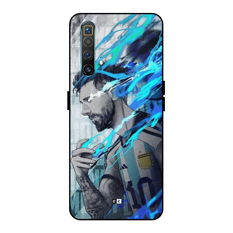 Electrifying Soccer Star Metal Back Case for Realme X3