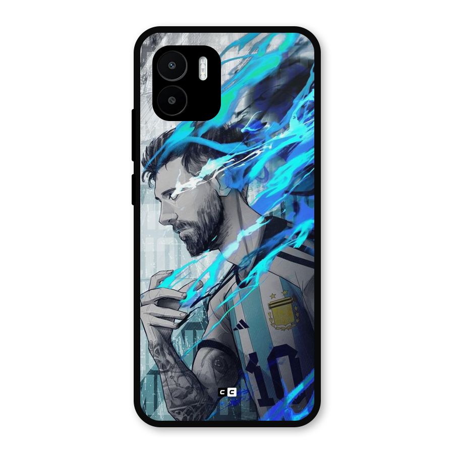 Electrifying Soccer Star Metal Back Case for Redmi A1