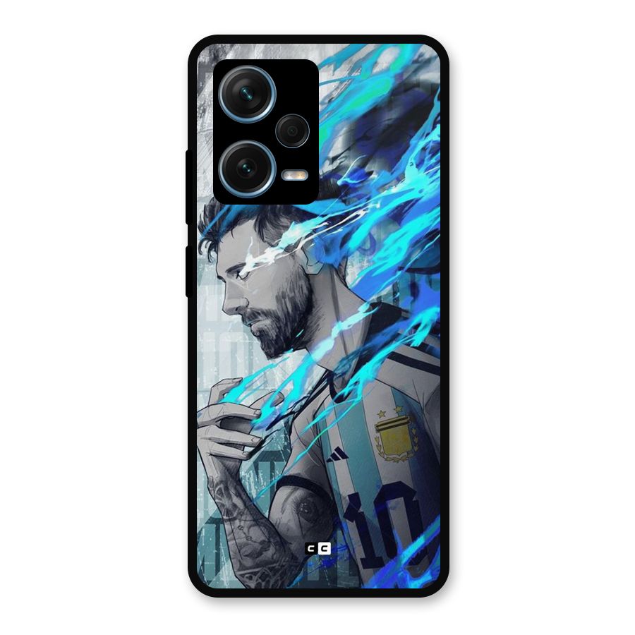 Electrifying Soccer Star Metal Back Case for Redmi Note 12 Pro Plus 5G
