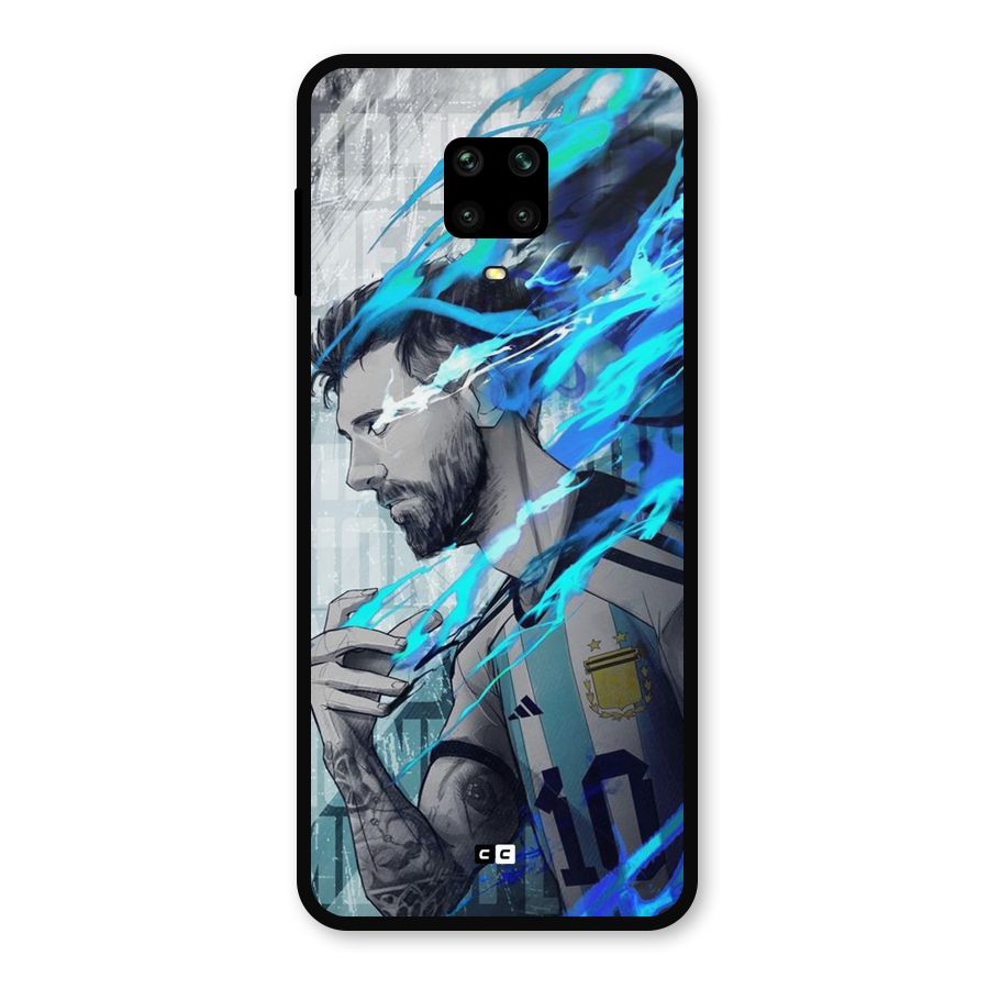 Electrifying Soccer Star Metal Back Case for Redmi Note 9 Pro
