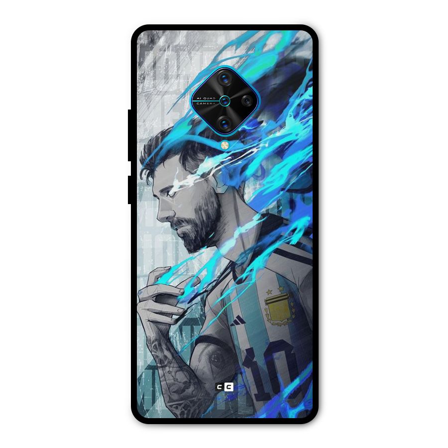 Electrifying Soccer Star Metal Back Case for Vivo S1 Pro