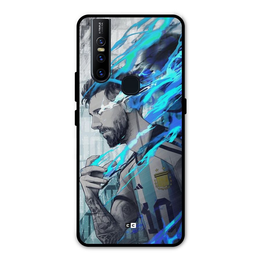 Electrifying Soccer Star Metal Back Case for Vivo V15