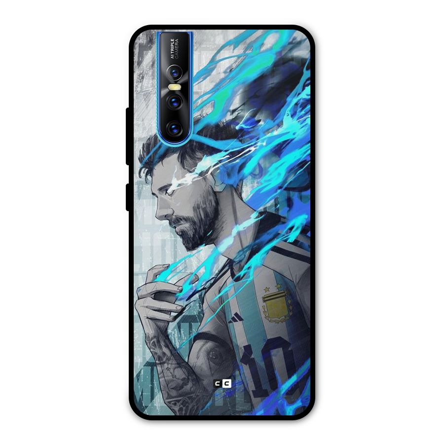 Electrifying Soccer Star Metal Back Case for Vivo V15 Pro