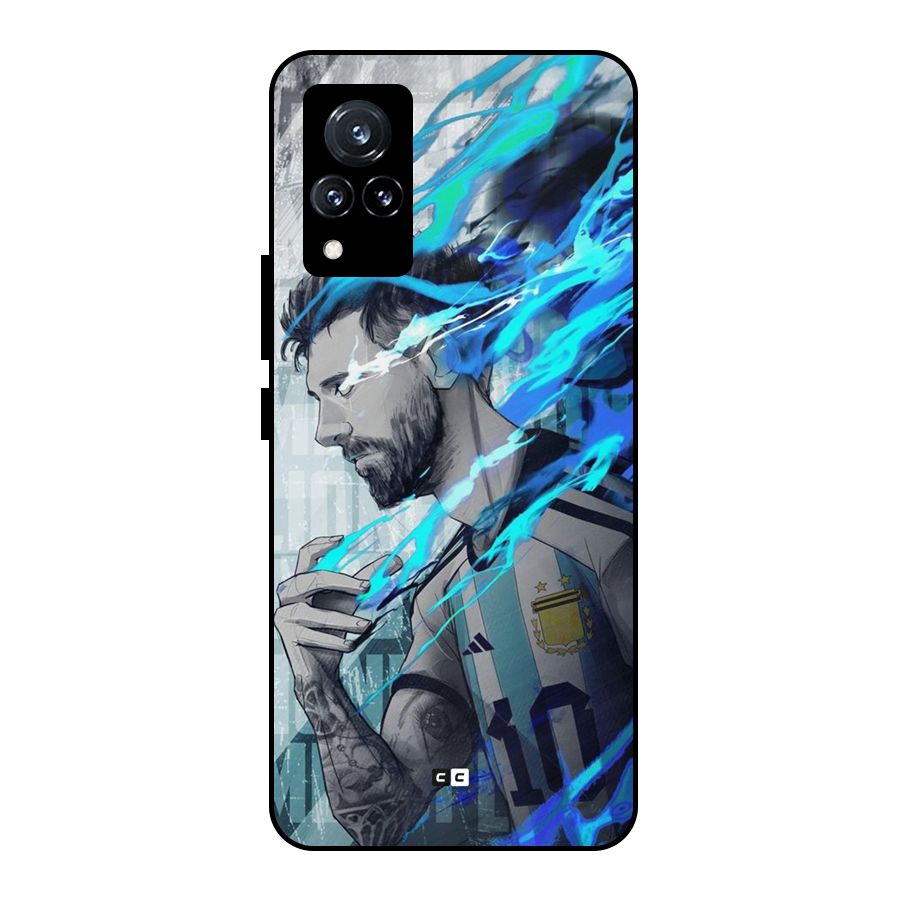 Electrifying Soccer Star Metal Back Case for Vivo V21 5G