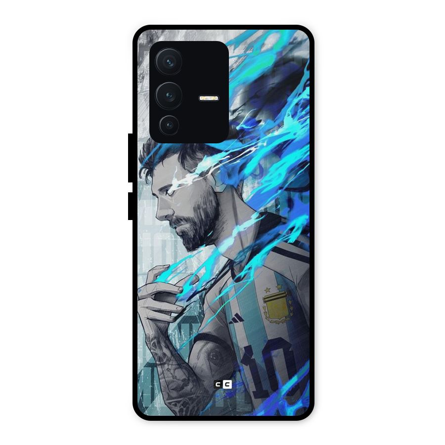 Electrifying Soccer Star Metal Back Case for Vivo V23 5G