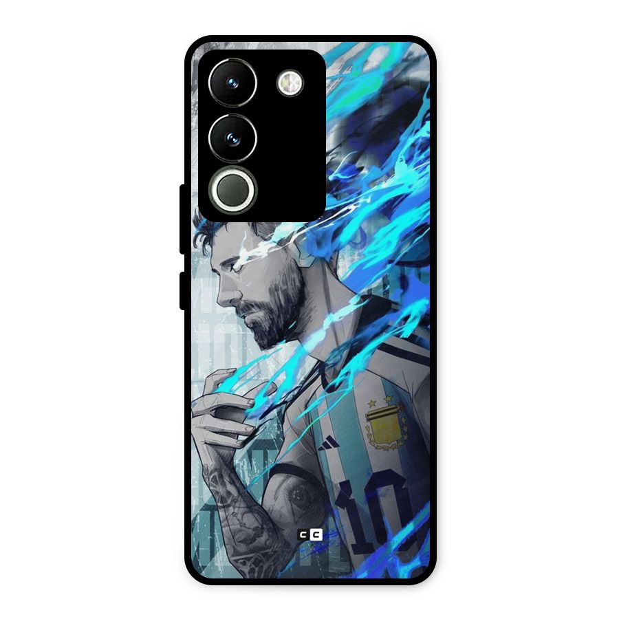 Electrifying Soccer Star Metal Back Case for Vivo Y200