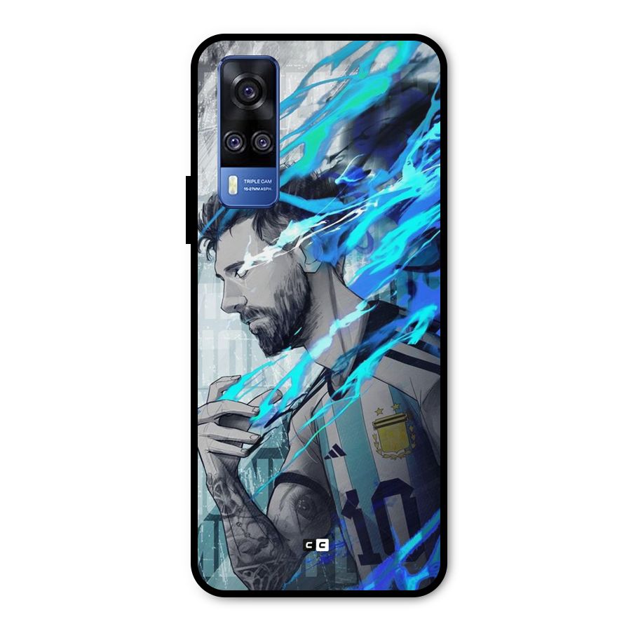 Electrifying Soccer Star Metal Back Case for Vivo Y31