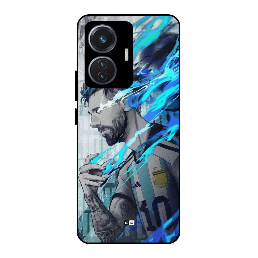 Electrifying Soccer Star Metal Back Case for iQOO Z6 44W