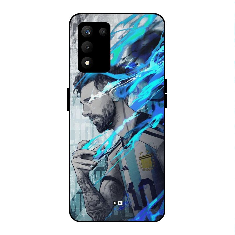 Electrifying Soccer Star Metal Back Case for realme 9 5G SE